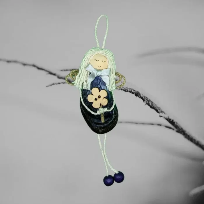 Image showing Handmade Christmas Ornament with Sea Shell, perfect for Christmas, birthday, or any occasion. Made in the UK.