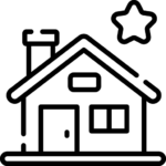 A new home icon featuring a house and a star.